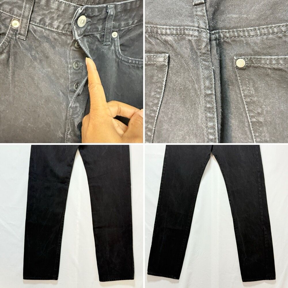 H&M Slim Stretch Denim Jeans Men's Size W29 x L32 Dark Rinse - Picture 11 of 16